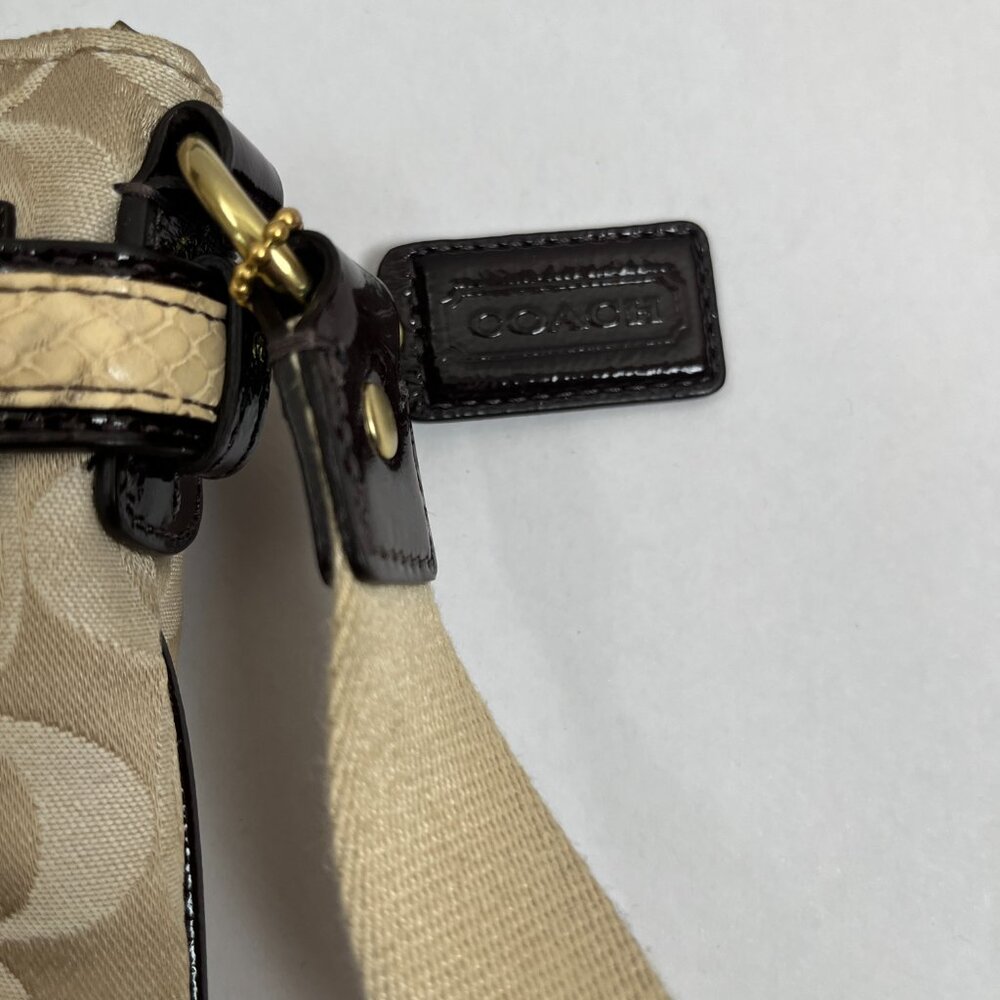 Authentic Coach Colette Signature Python Swingpac… - image 2